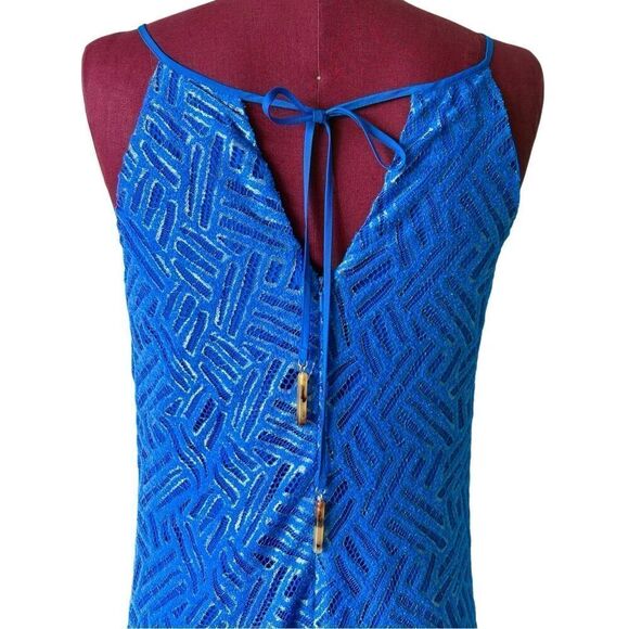 NEW LILLY PULITZER Angel Lace Blue Maxi Dress size S Sleeveless - Picture 11 of 12